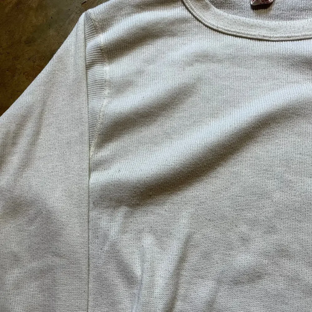 Vintage 80s J.E. Morgan Performance Wear White Thermal Shirt